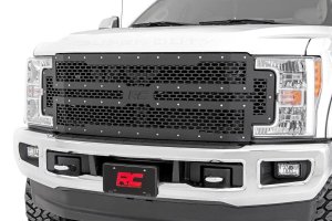 Ford F-250 Super Duty Mesh Grille - Rough Country - Rough Country - Black - '17-'19